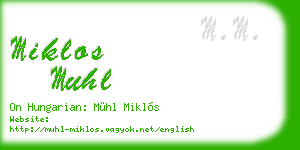 miklos muhl business card